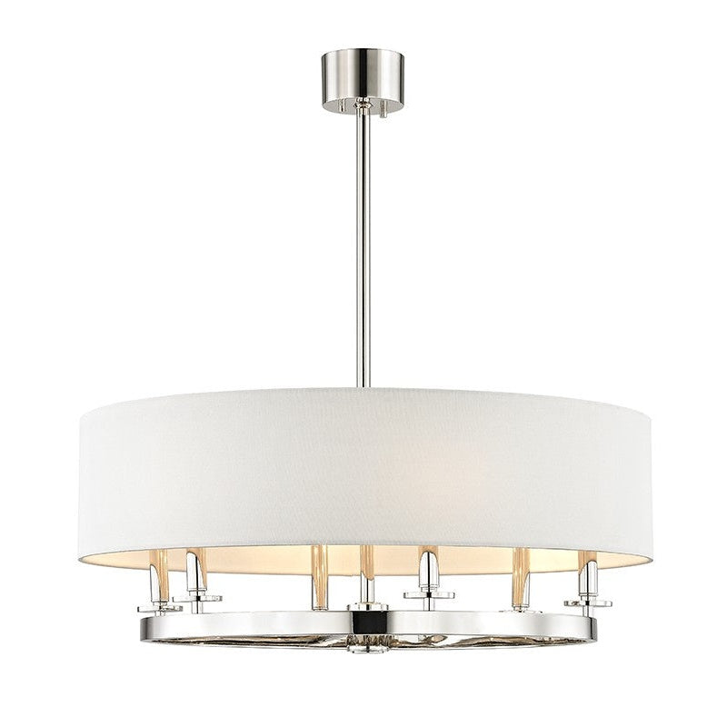 Hudson Valley - 6530-PN - Six Light Chandelier - Durham - Polished Nickel
