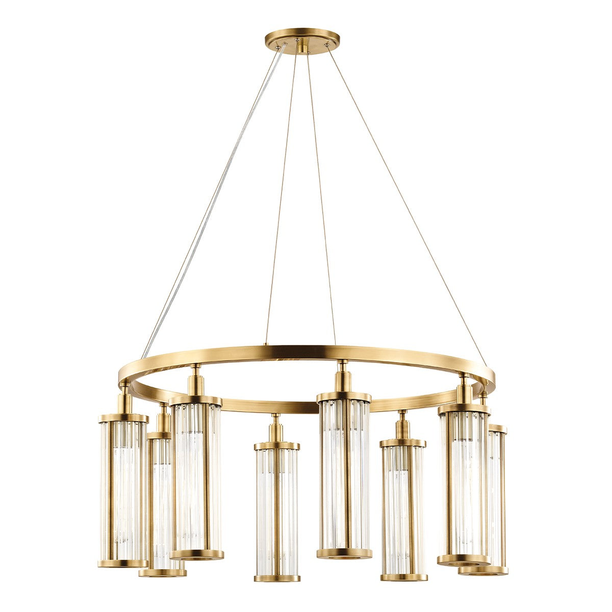 Hudson Valley - 9130-AGB - Eight Light Chandelier - Marley - Aged Brass