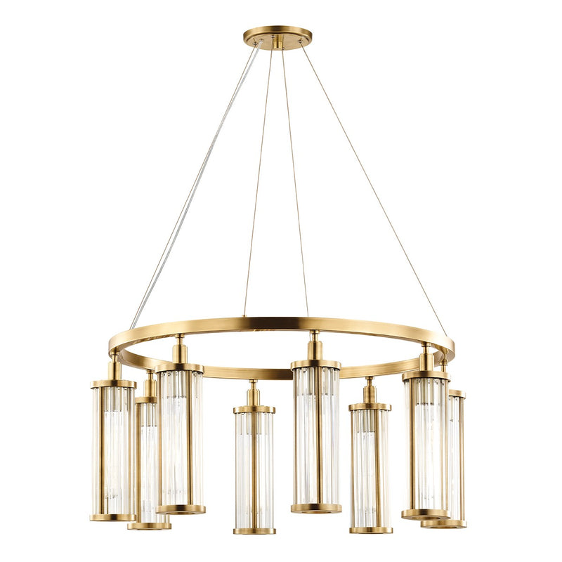 Hudson Valley - 9130-AGB - Eight Light Chandelier - Marley - Aged Brass