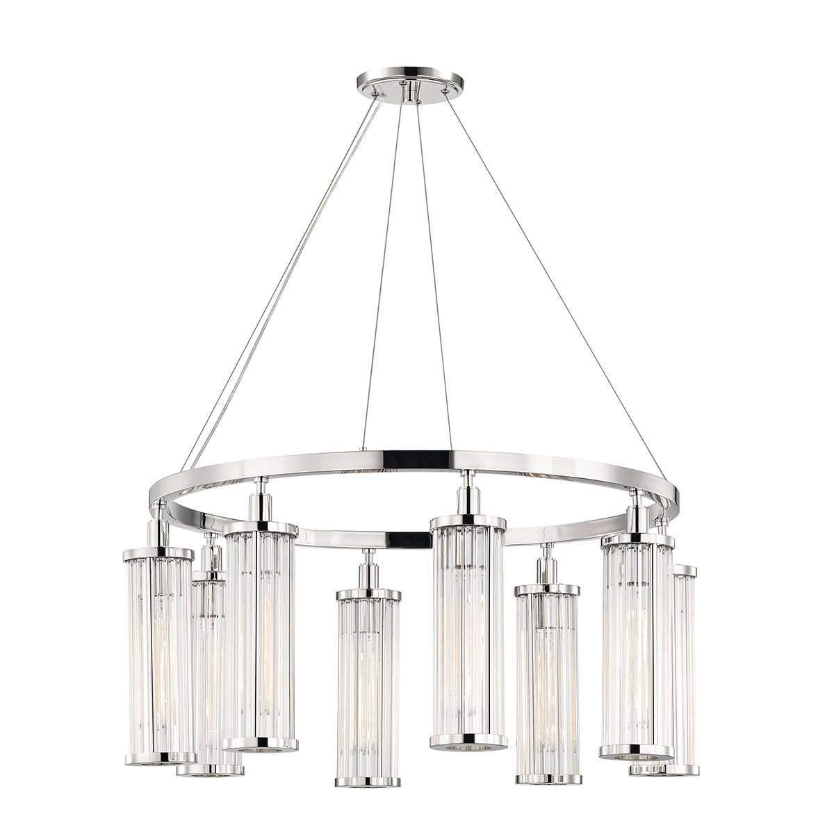 Hudson Valley - 9130-PN - Eight Light Chandelier - Marley - Polished Nickel