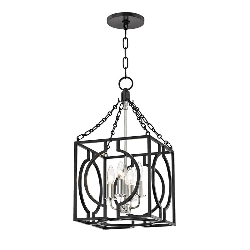 Hudson Valley - 9214-AIPN - Four Light Lantern - Octavio - Aged Iron/Polished Nickel Combo