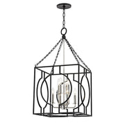 Hudson Valley - 9218-AIPN - Eight Light Lantern - Octavio - Aged Iron/Polished Nickel Combo