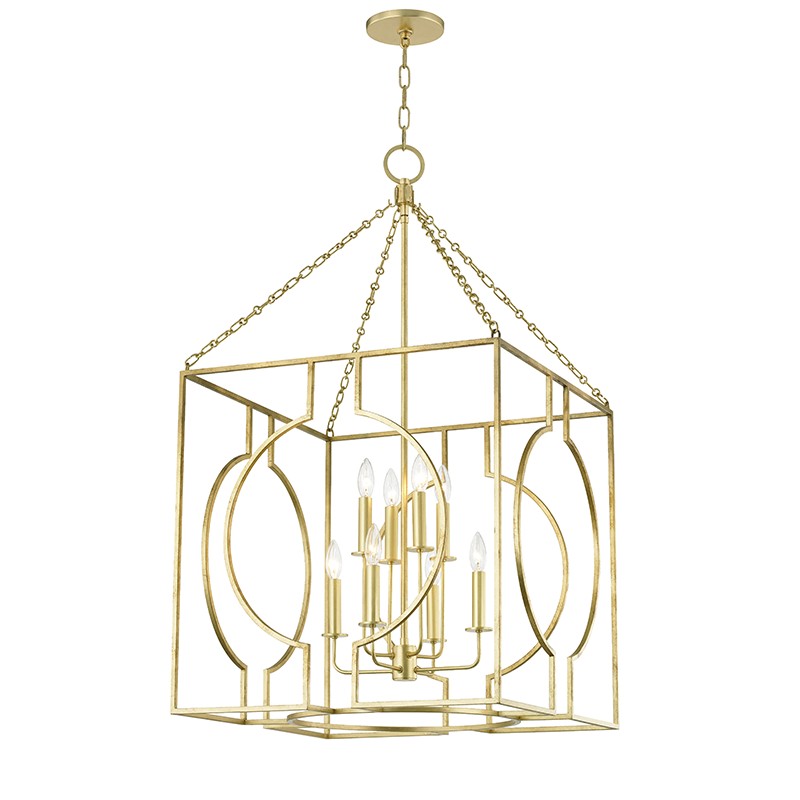Hudson Valley - 9224-GL - Eight Light Lantern - Octavio - Gold Leaf