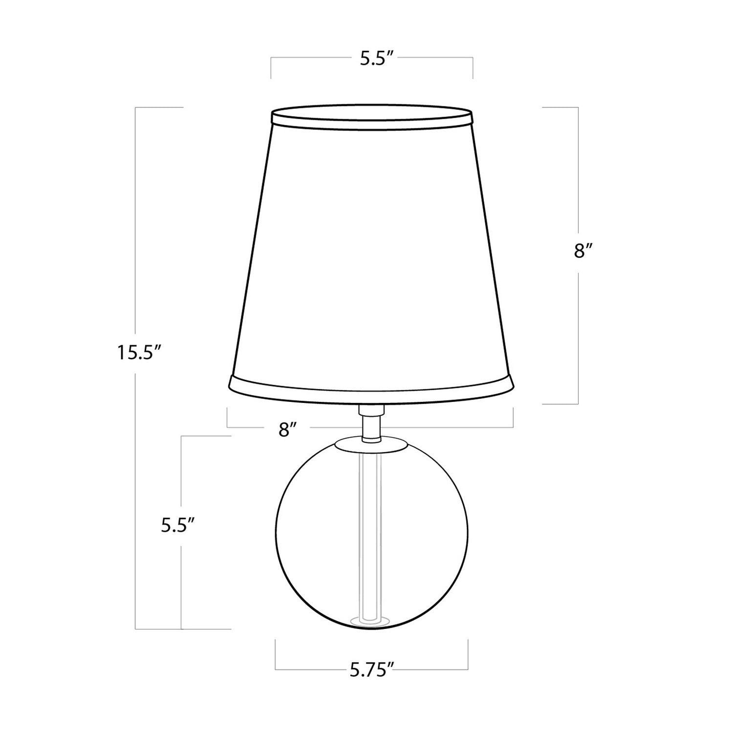 Regina Andrew - 13-1014 - One Light Mini Lamp - Crystal - Clear