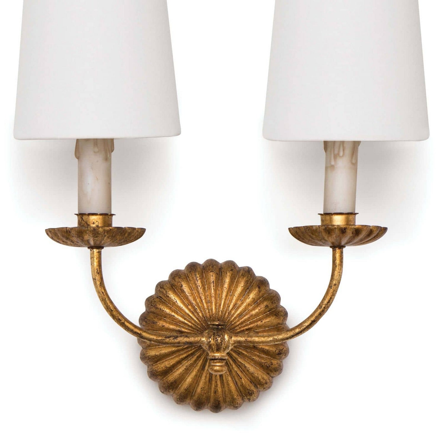 Regina Andrew - 15-1074 - Two Light Wall Sconce - Clove - Antique Gold Leaf