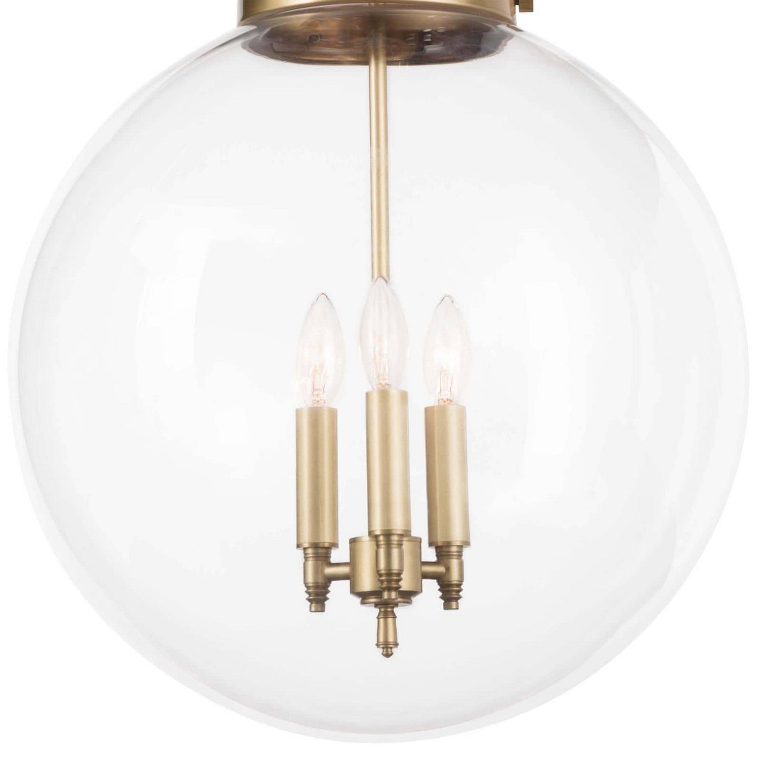Regina Andrew - 16-1004NB - Three Light Pendant - Globe - Natural Brass