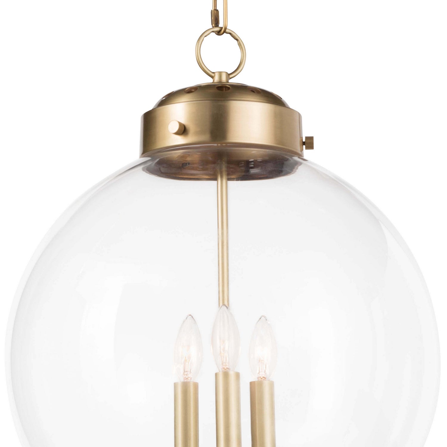 Regina Andrew - 16-1004NB - Three Light Pendant - Globe - Natural Brass