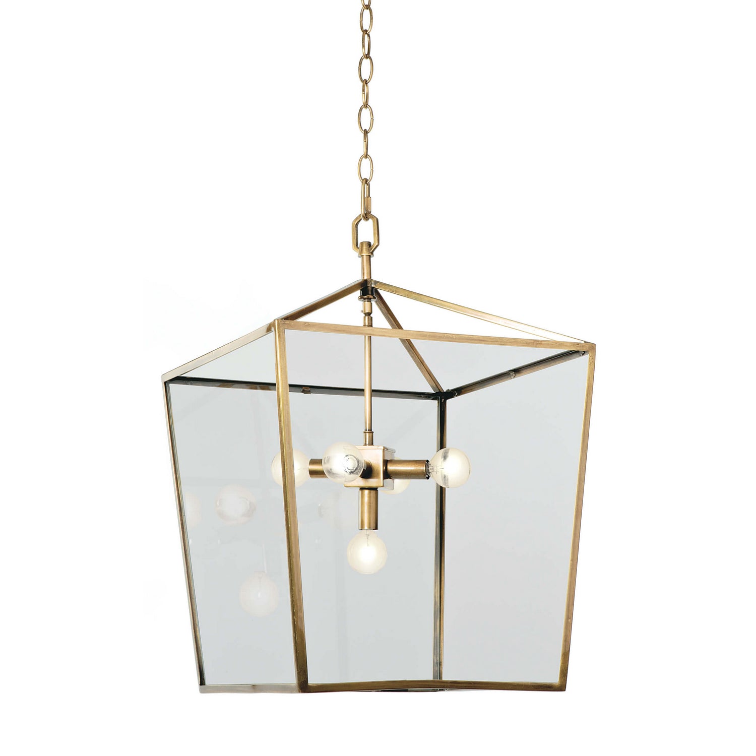 Regina Andrew - 16-1039NB - Five Light Lantern - Camden - Natural Brass