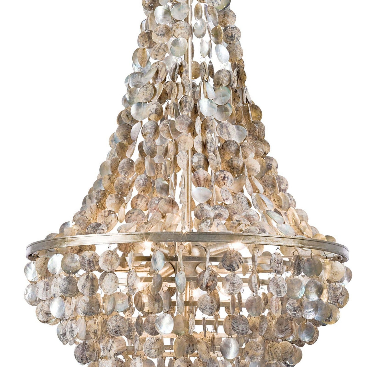 Regina Andrew - 16-1043 - Six Light Chandelier - Capri - Ambered Silver Leaf