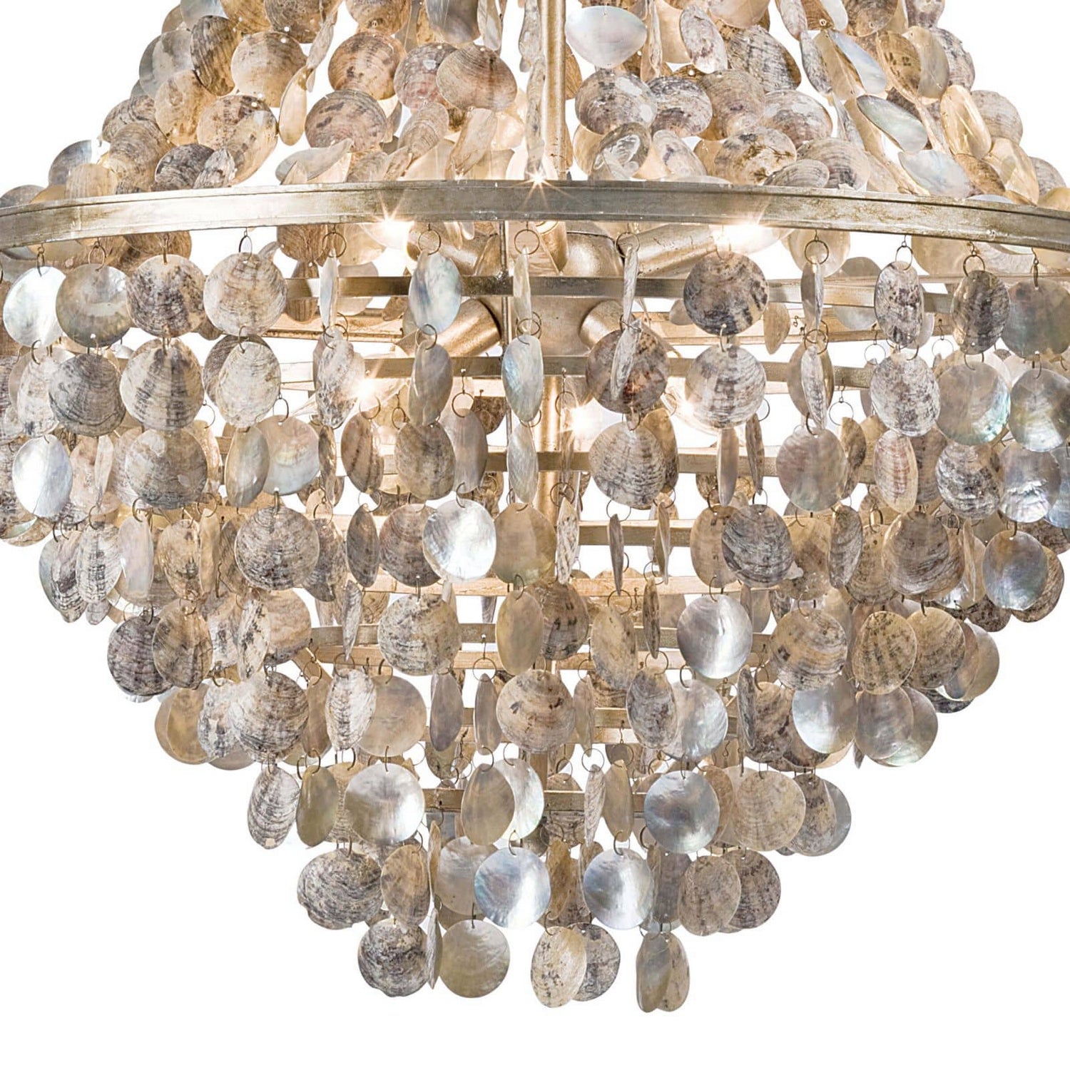 Regina Andrew - 16-1043 - Six Light Chandelier - Capri - Ambered Silver Leaf