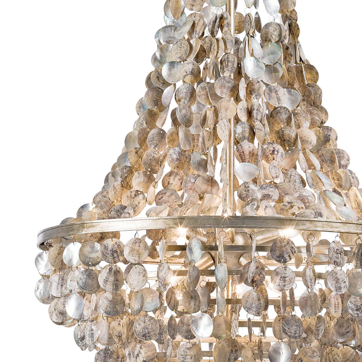 Regina Andrew - 16-1043 - Six Light Chandelier - Capri - Ambered Silver Leaf
