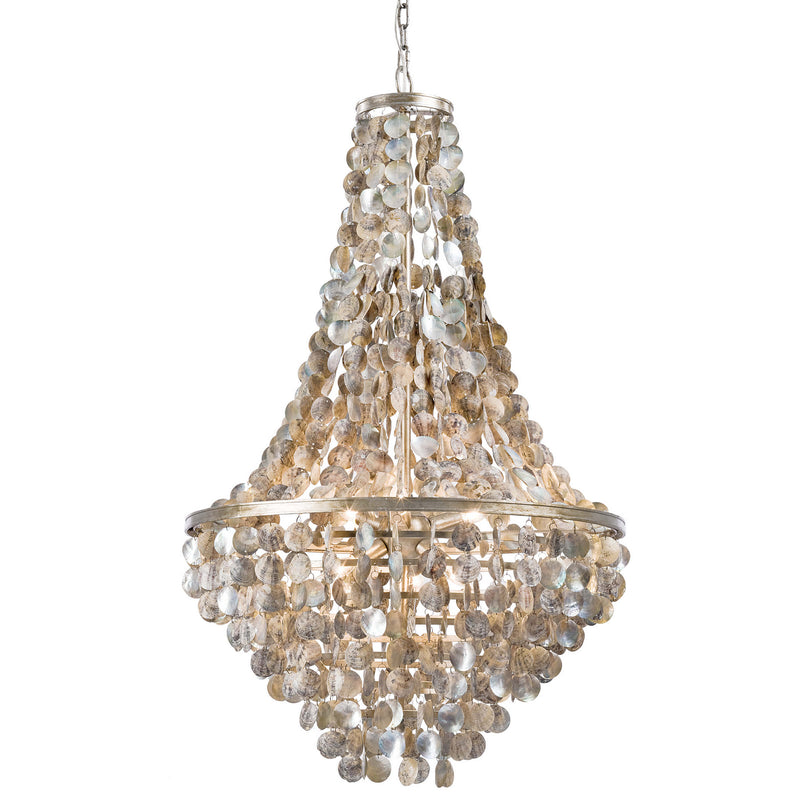 Regina Andrew - 16-1043 - Six Light Chandelier - Capri - Ambered Silver Leaf