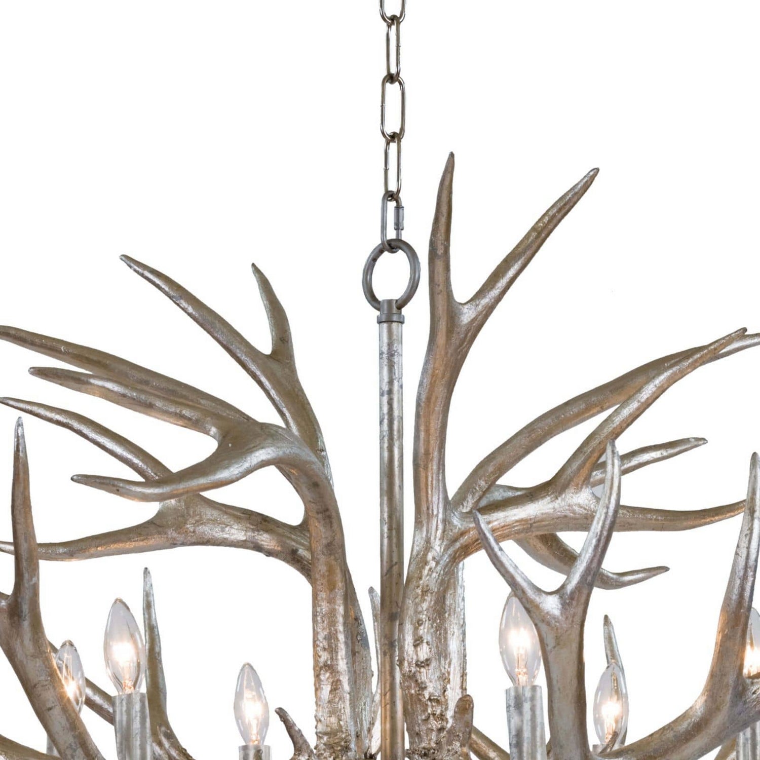 Regina Andrew - 16-1064 - Six Light Chandelier - Antler - Silver Leaf