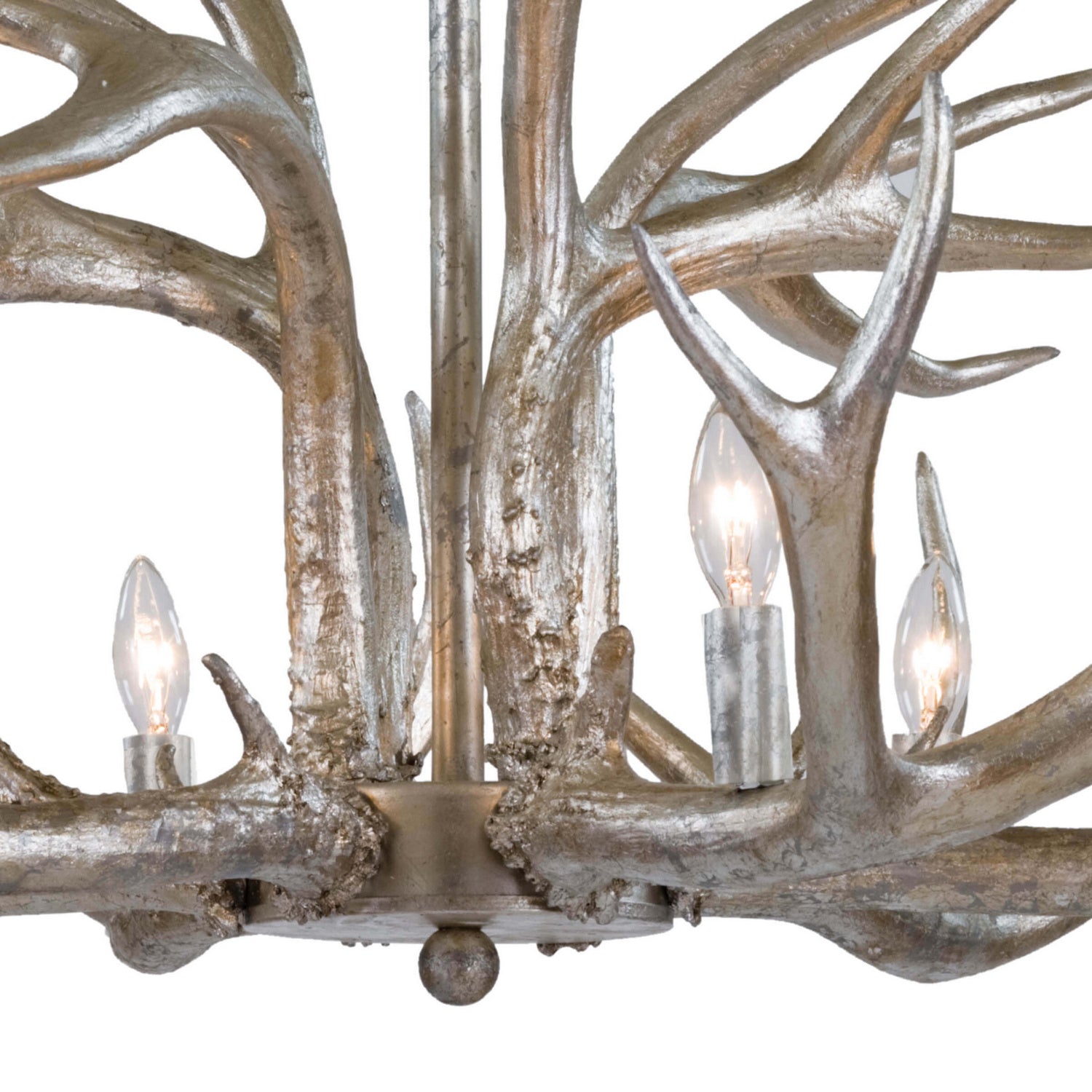 Regina Andrew - 16-1064 - Six Light Chandelier - Antler - Silver Leaf