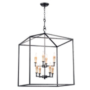 Regina Andrew - 16-1132BI - Eight Light Lantern - Cape - Blackened Iron