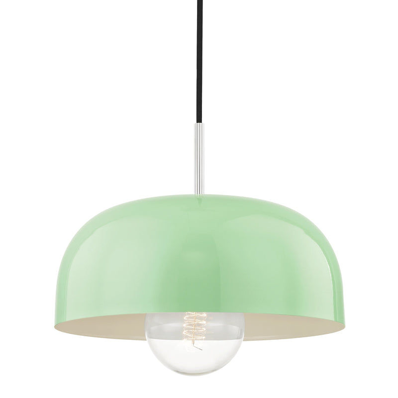 Mitzi - H199701L-PN/MNT - One Light Pendant - Avery - Polished Nickel/Mint