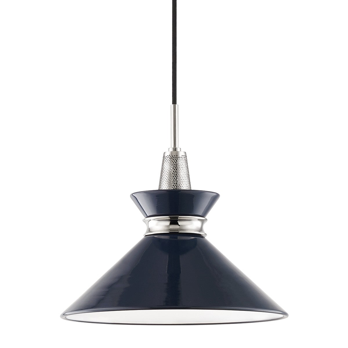 Mitzi - H251701S-PN/NVY - One Light Pendant - Kiki - Polished Nickel/Navy