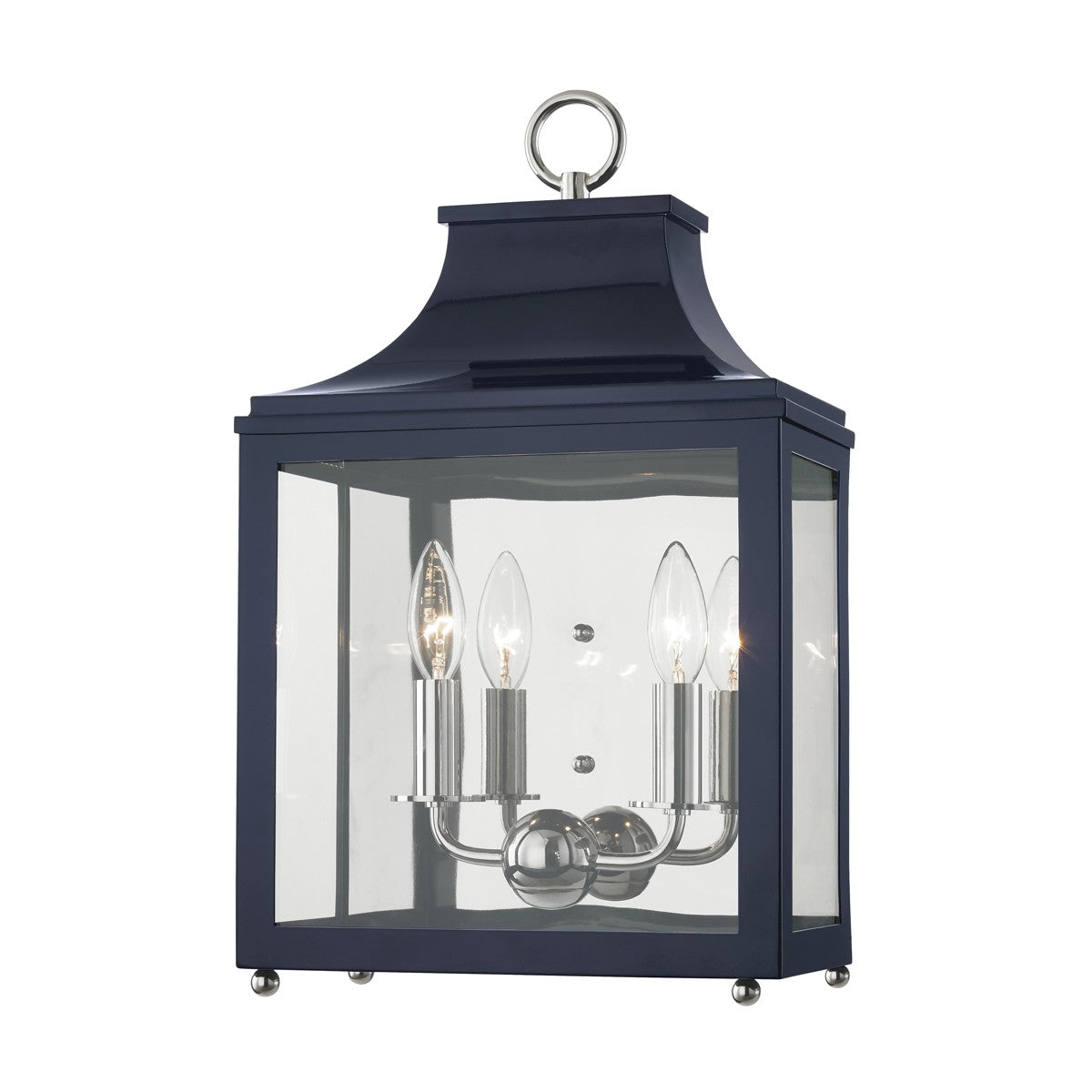 Mitzi - H259102-PN/NVY - Two Light Wall Sconce - Leigh - Polished Nickel/Navy