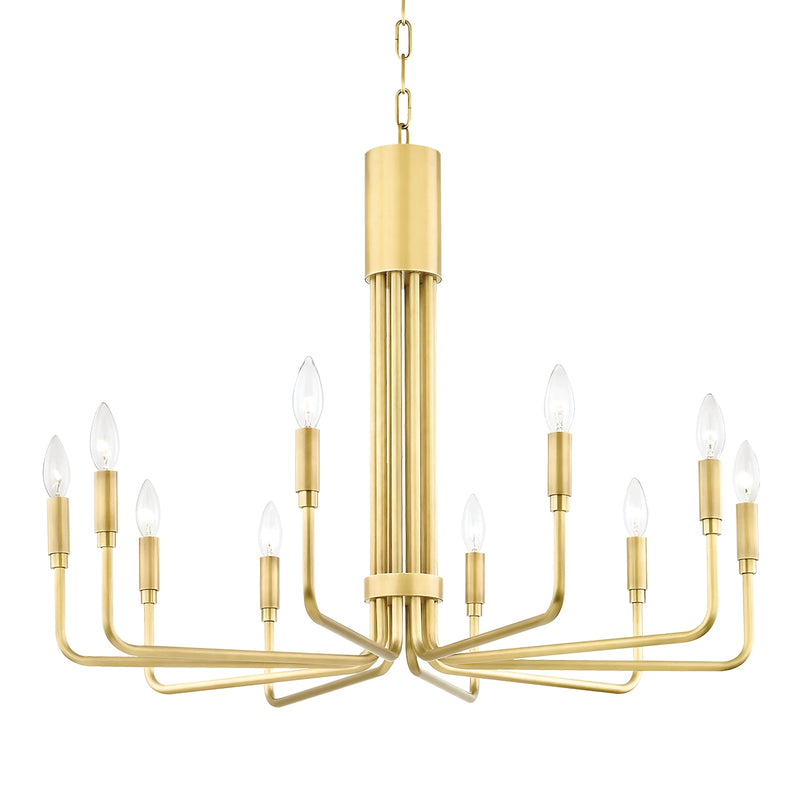 Mitzi - H261810-AGB - Ten Light Chandelier - Brigitte - Aged Brass