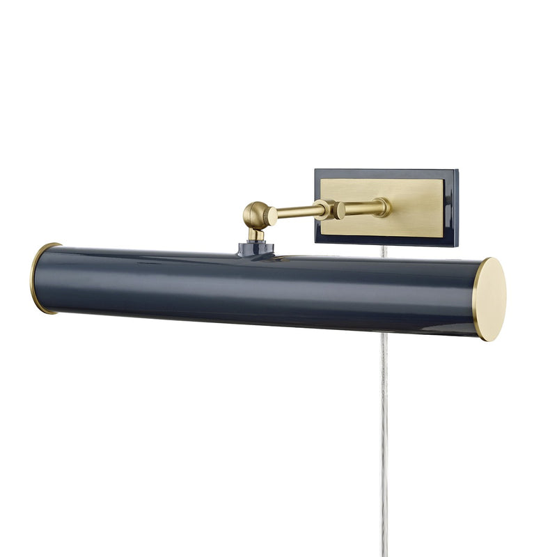 Mitzi - HL263202-AGB/NVY - Two Light Picture Light - Holly - Aged Brass/Navy