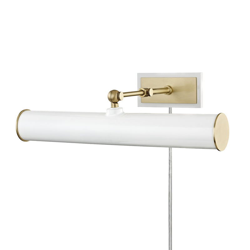 Mitzi - HL263202-AGB/WH - Two Light Picture Light - Holly - Aged Brass/Soft Off White