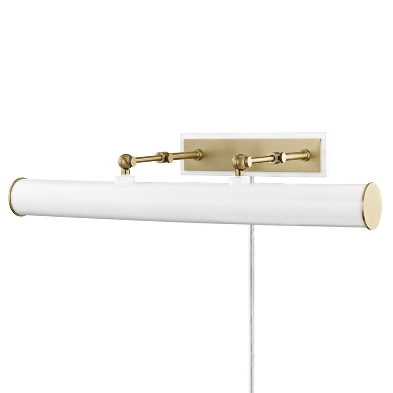 Mitzi - HL263203-AGB/WH - Three Light Picture Light - Holly - Aged Brass/Soft Off White