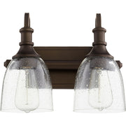 Quorum - 5011-2-186 - Two Light Vanity - Richmond - Oiled Bronze w/ Clear/Seeded