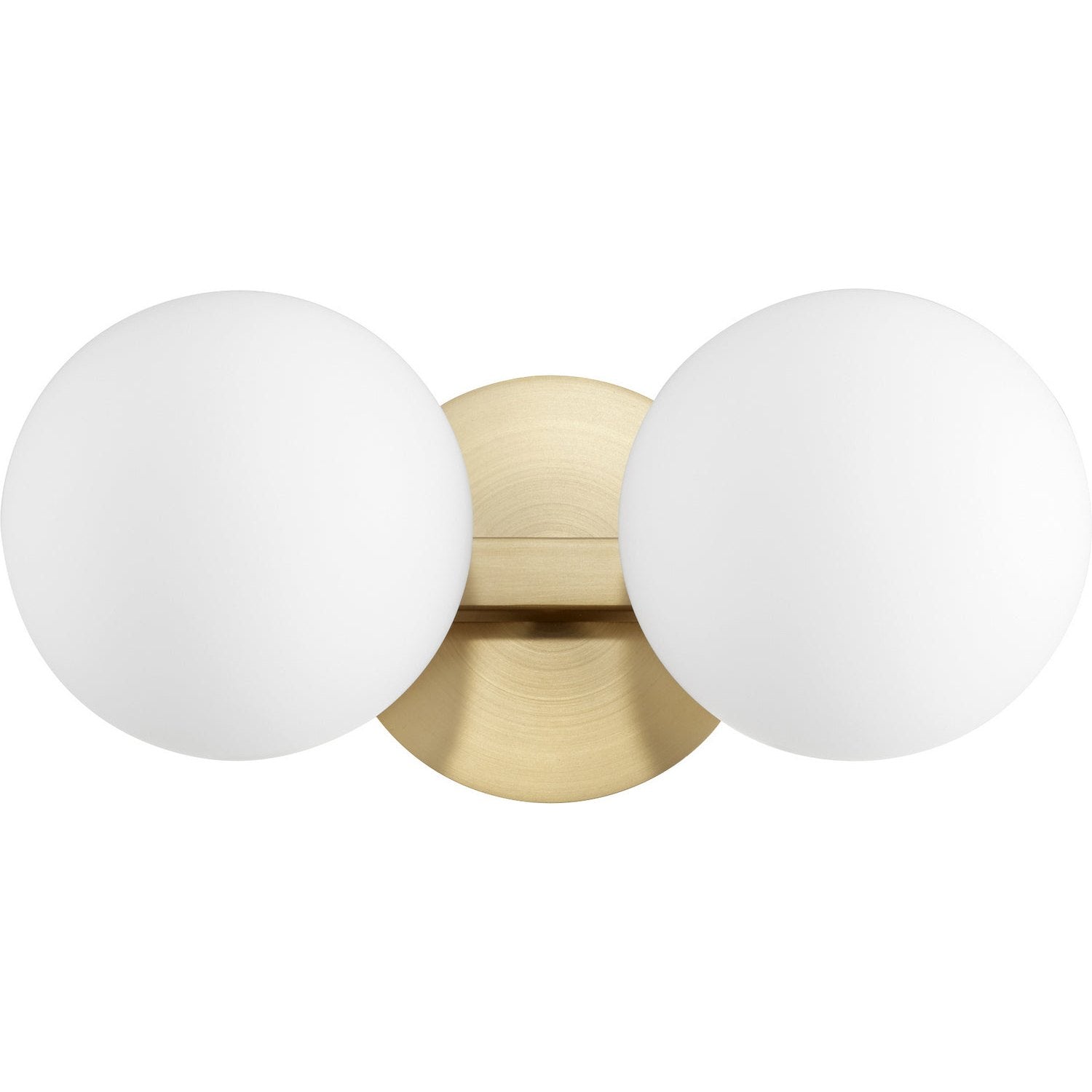 Quorum - 539-2-80 - Two Light Vanity - 539 Globe Vanities - Aged Brass