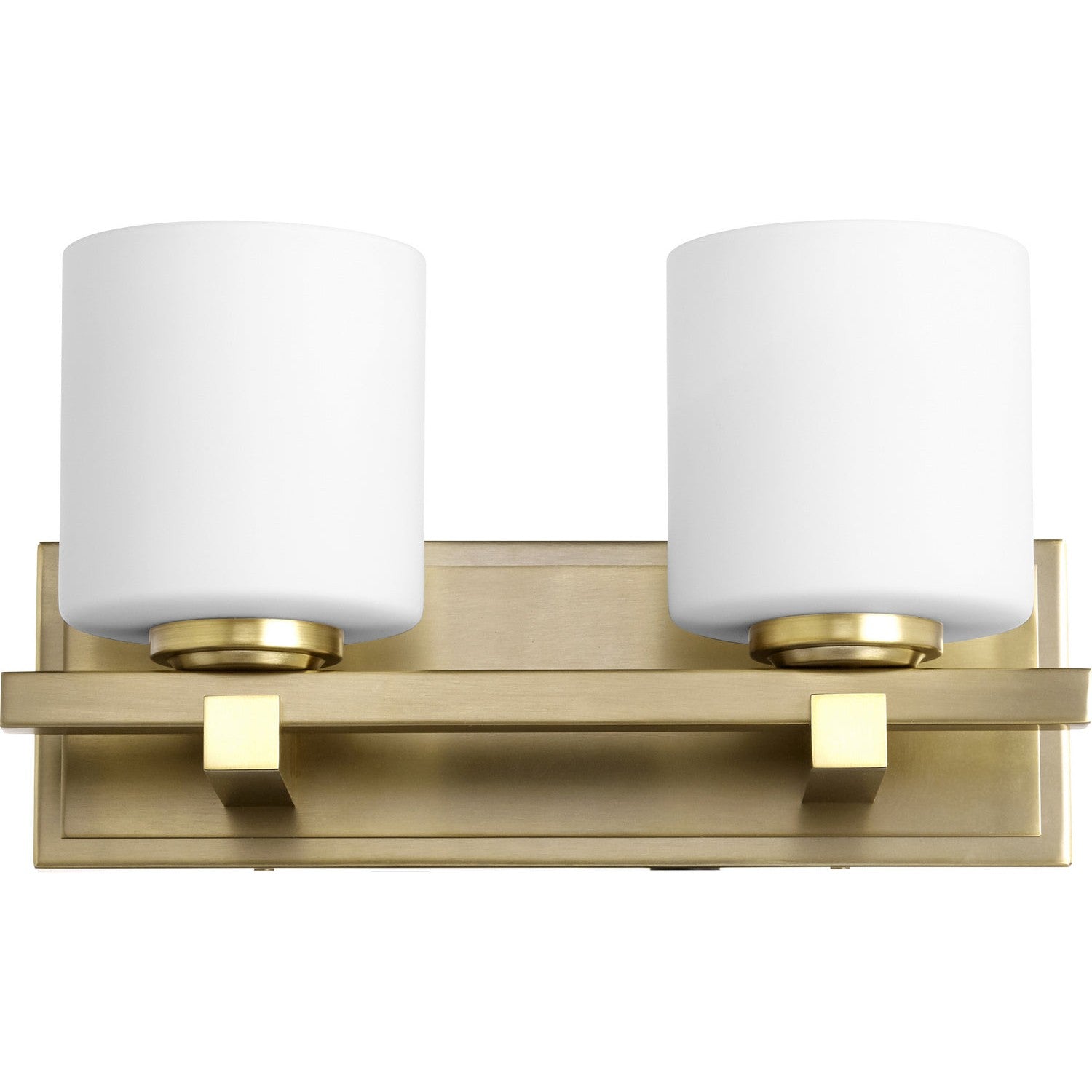 Quorum - 5669-2-80 - Two Light Wall Mount - 5669 Cylinder Lighting Series - Aged Brass