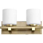 Quorum - 5669-2-80 - Two Light Wall Mount - 5669 Cylinder Lighting Series - Aged Brass