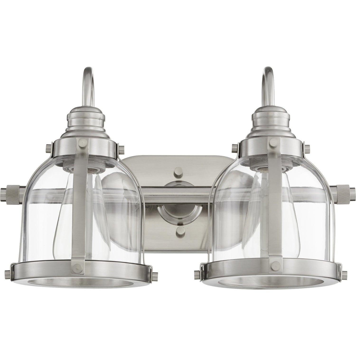 Quorum - 586-2-65 - Two Light Vanity - Banded Lighting Series - Satin Nickel