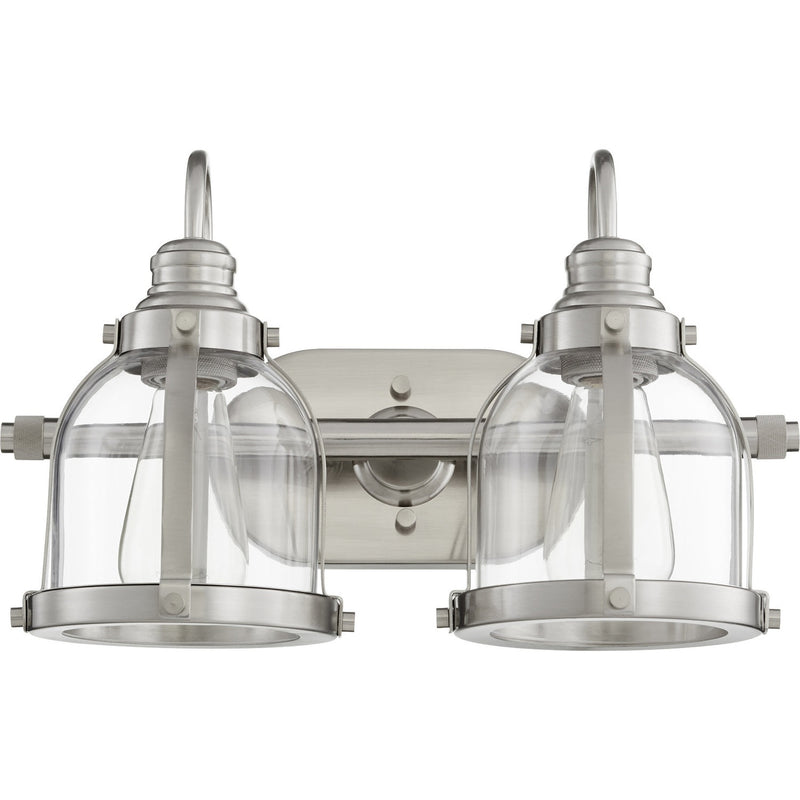 Quorum - 586-2-65 - Two Light Vanity - Banded Lighting Series - Satin Nickel