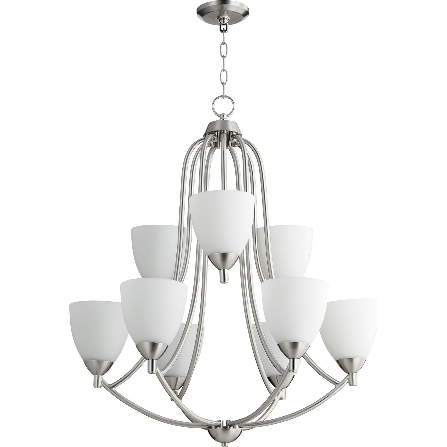 Quorum - 6069-9-65 - Nine Light Chandelier - Barkley - Satin Nickel