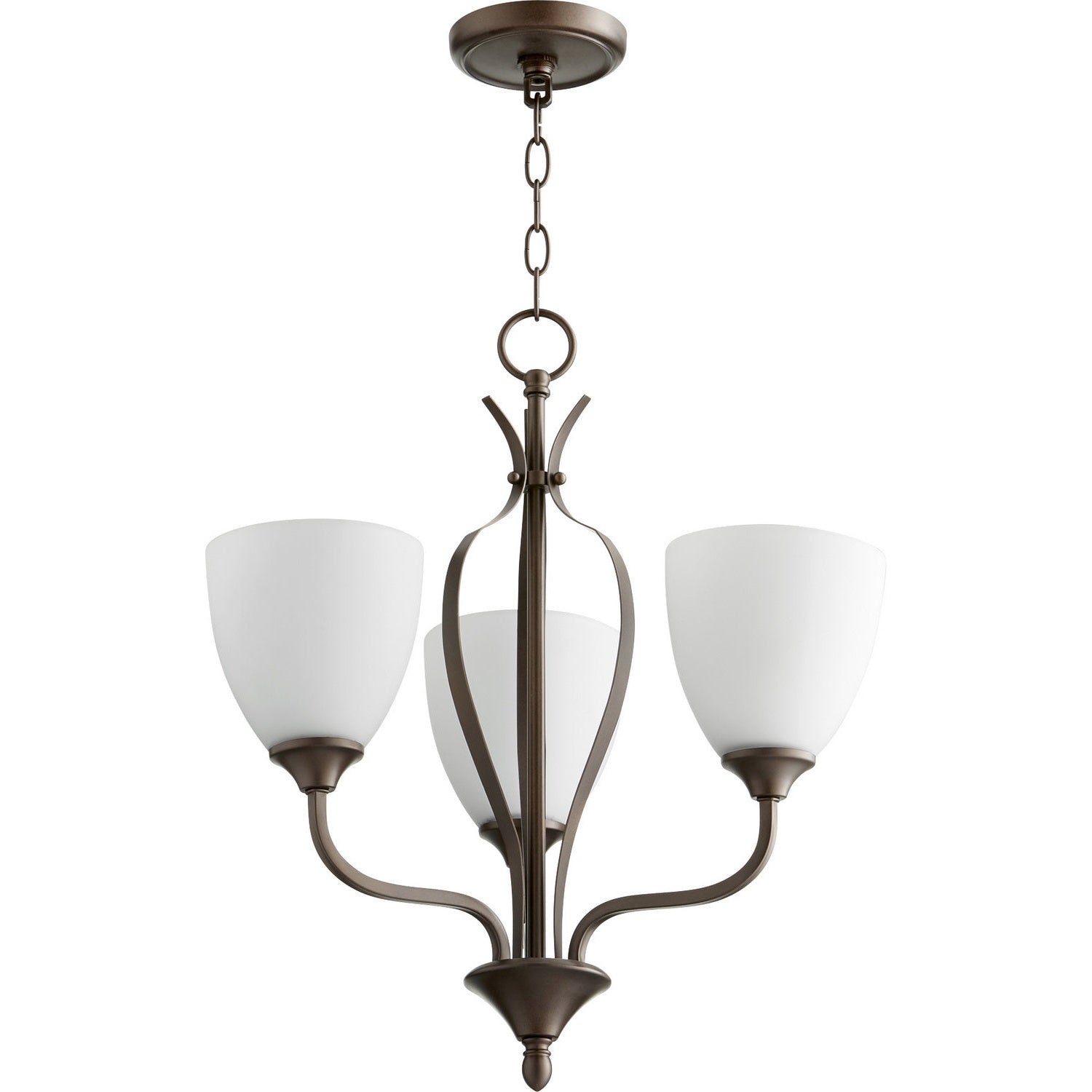 Quorum - 6127-3-86 - Three Light Chandelier - Jardin - Oiled Bronze