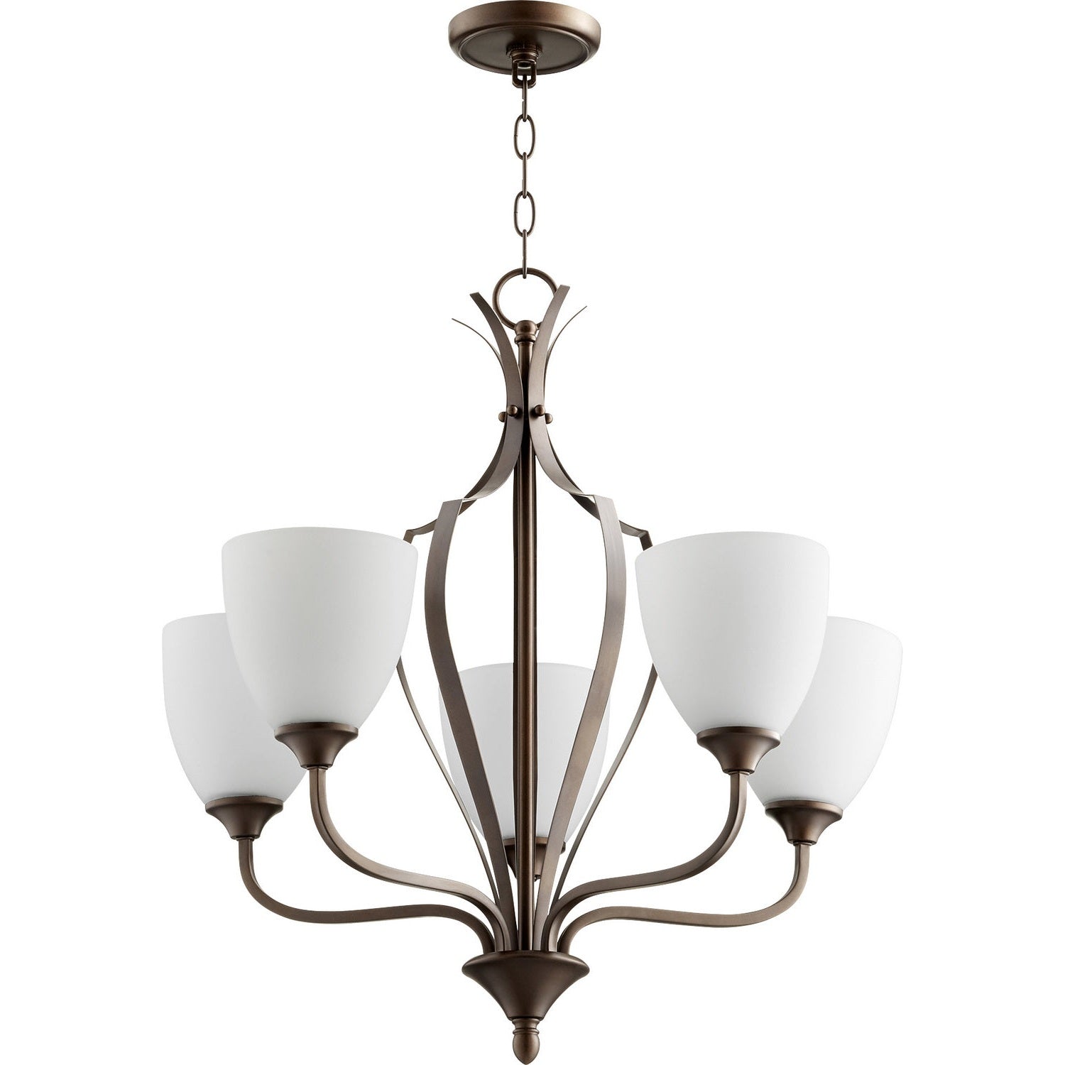 Quorum - 6127-5-86 - Five Light Chandelier - Jardin - Oiled Bronze