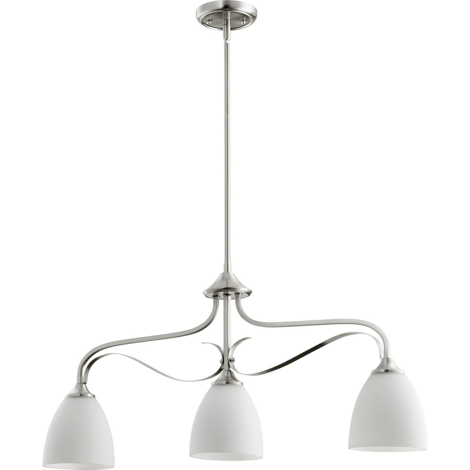 Quorum - 6627-3-65 - Three Light Island Pendant - Jardin - Satin Nickel