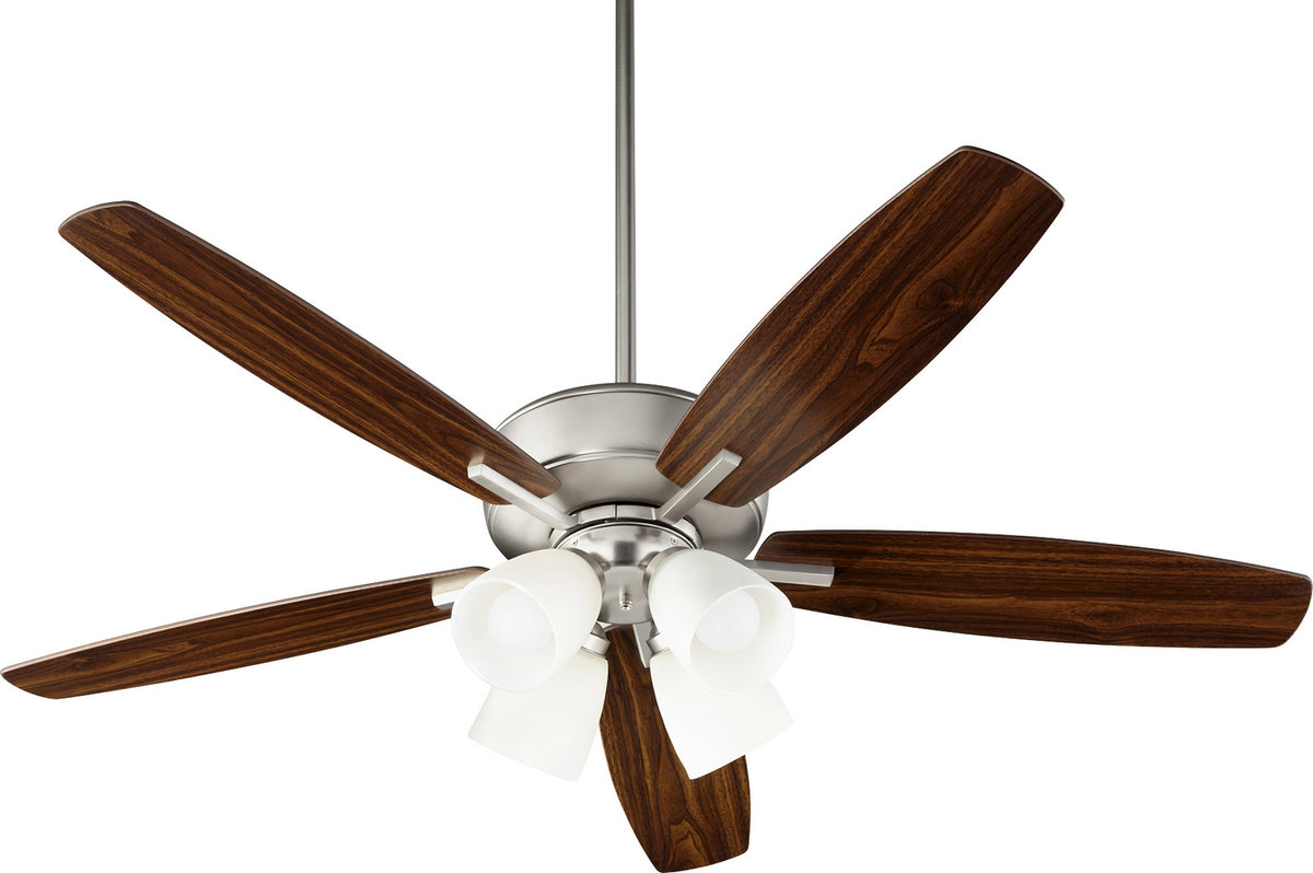 Quorum - 70525-465 - 52" Ceiling Fan - Breeze - Satin Nickel