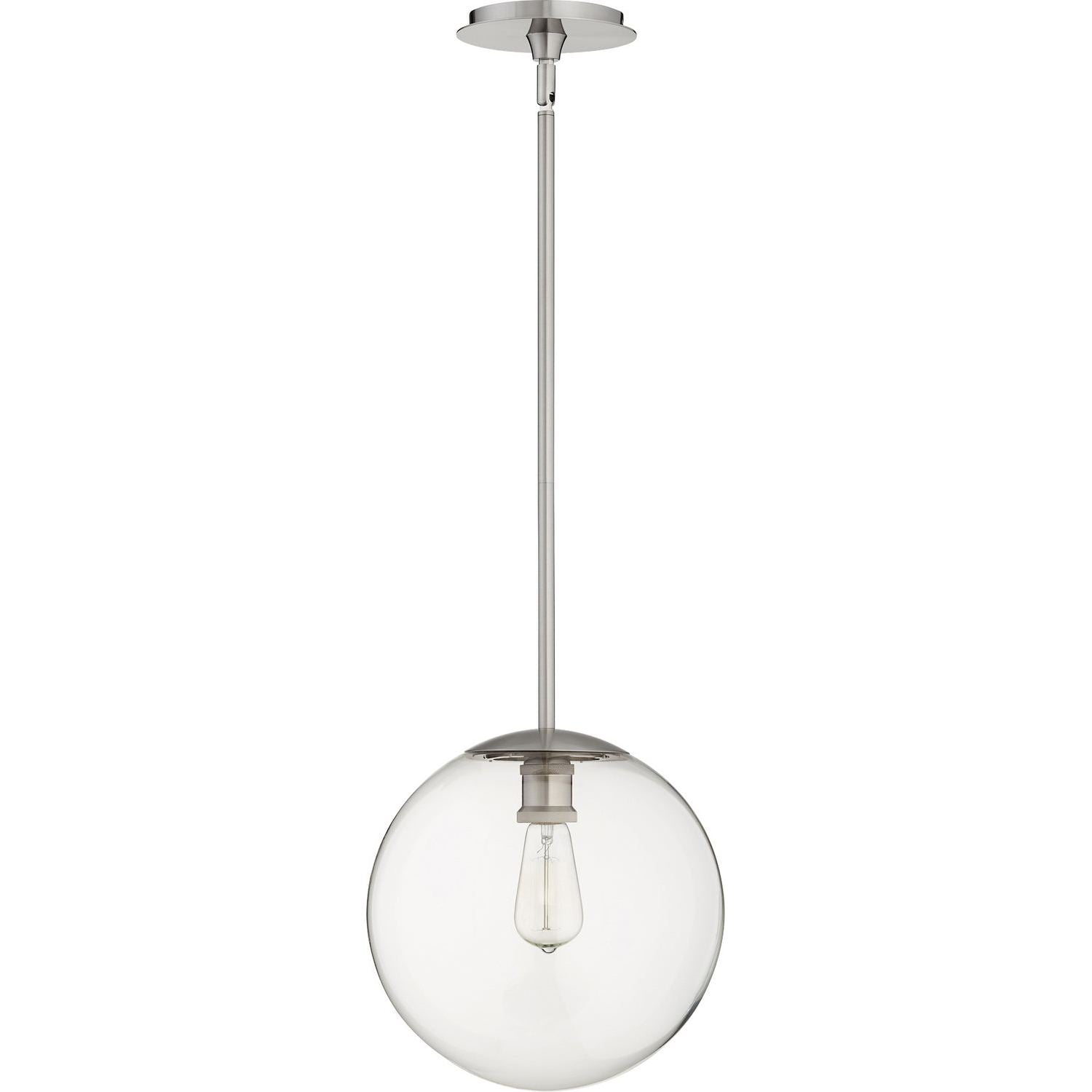 Quorum - 80-12-65 - One Light Pendant - Globe Pendants - Satin Nickel