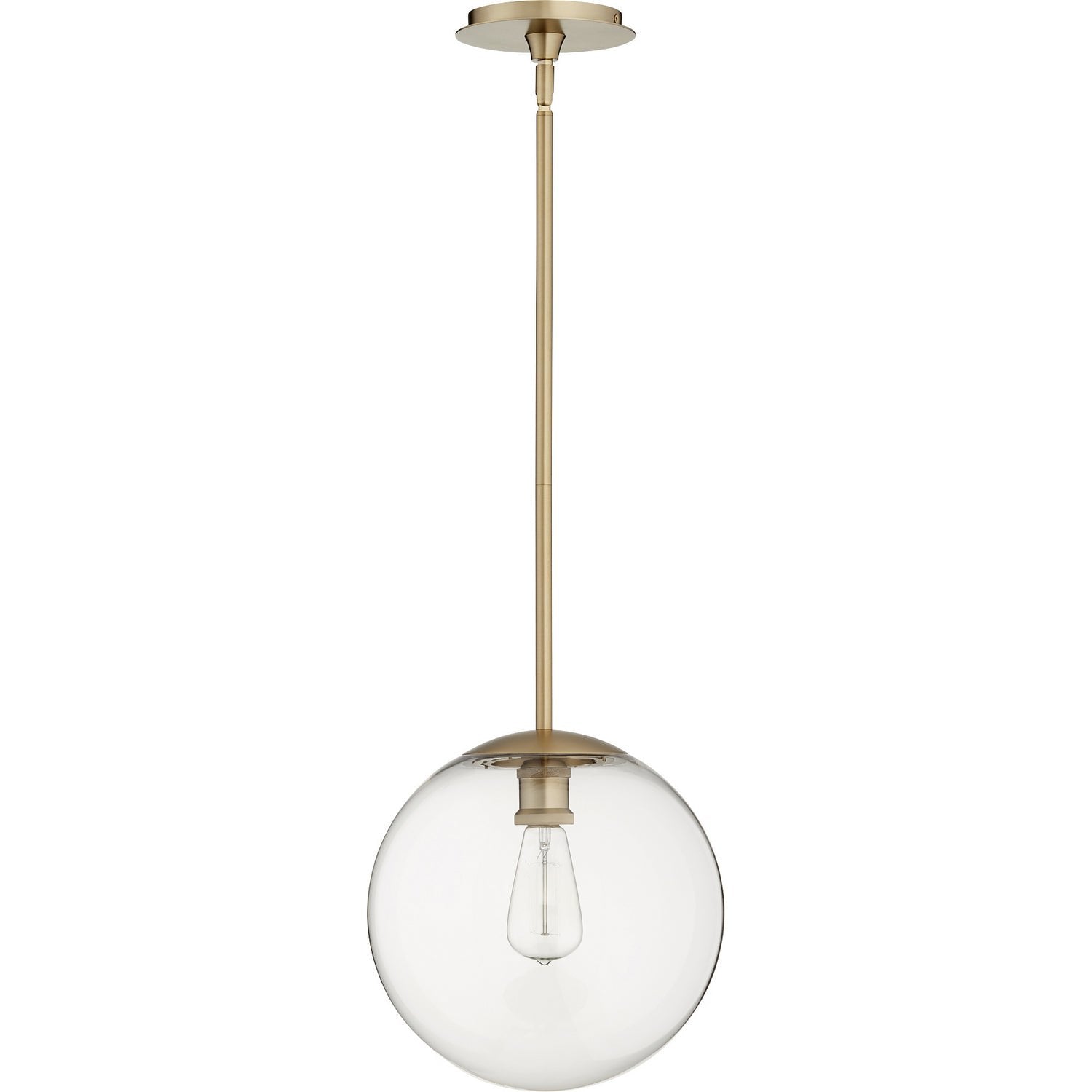 Quorum - 80-12-80 - One Light Pendant - Globe Pendants - Aged Brass