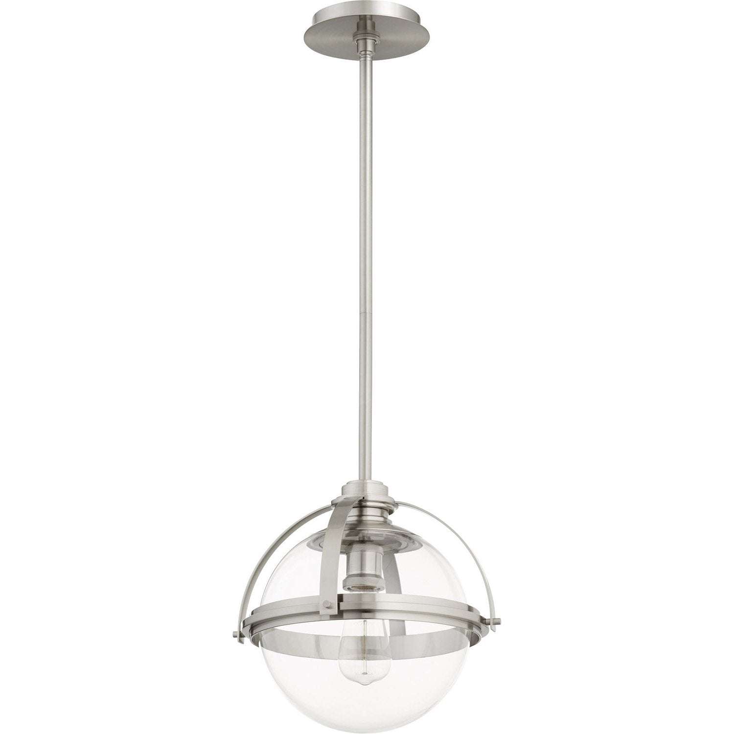 Quorum - 88-13-65 - One Light Pendant - Meridian Globe Pendants - Satin Nickel