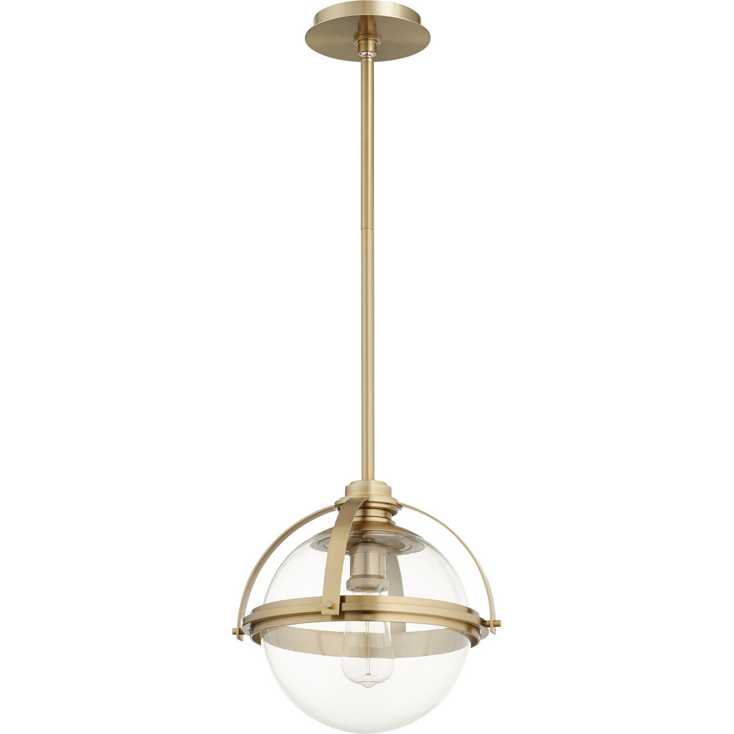 Quorum - 88-13-80 - One Light Pendant - Meridian Globe Pendants - Aged Brass