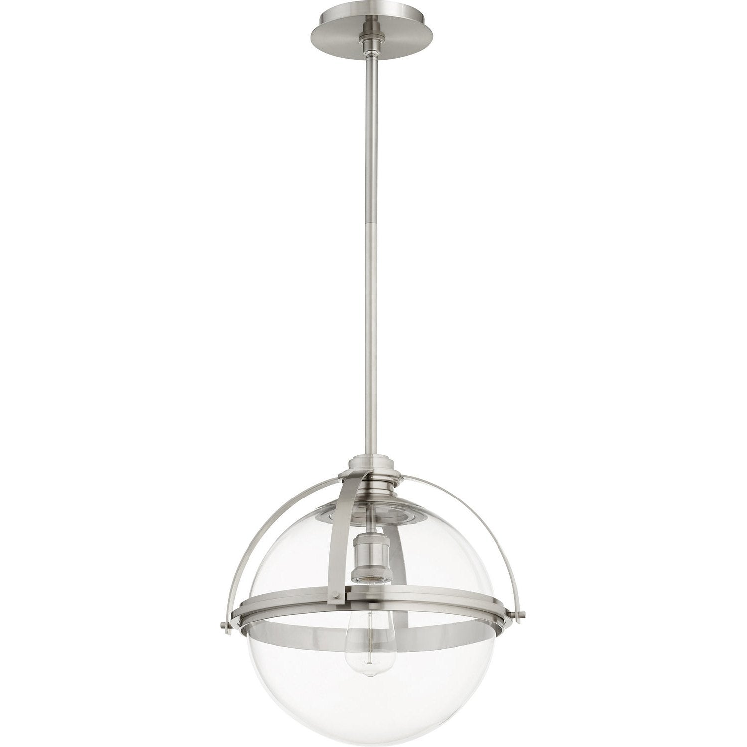 Quorum - 88-15-65 - One Light Pendant - Meridian Globe Pendants - Satin Nickel