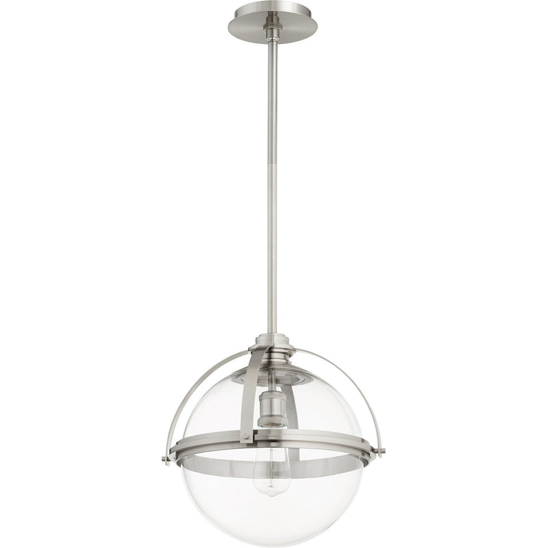 Quorum - 88-15-65 - One Light Pendant - Meridian Globe Pendants - Satin Nickel