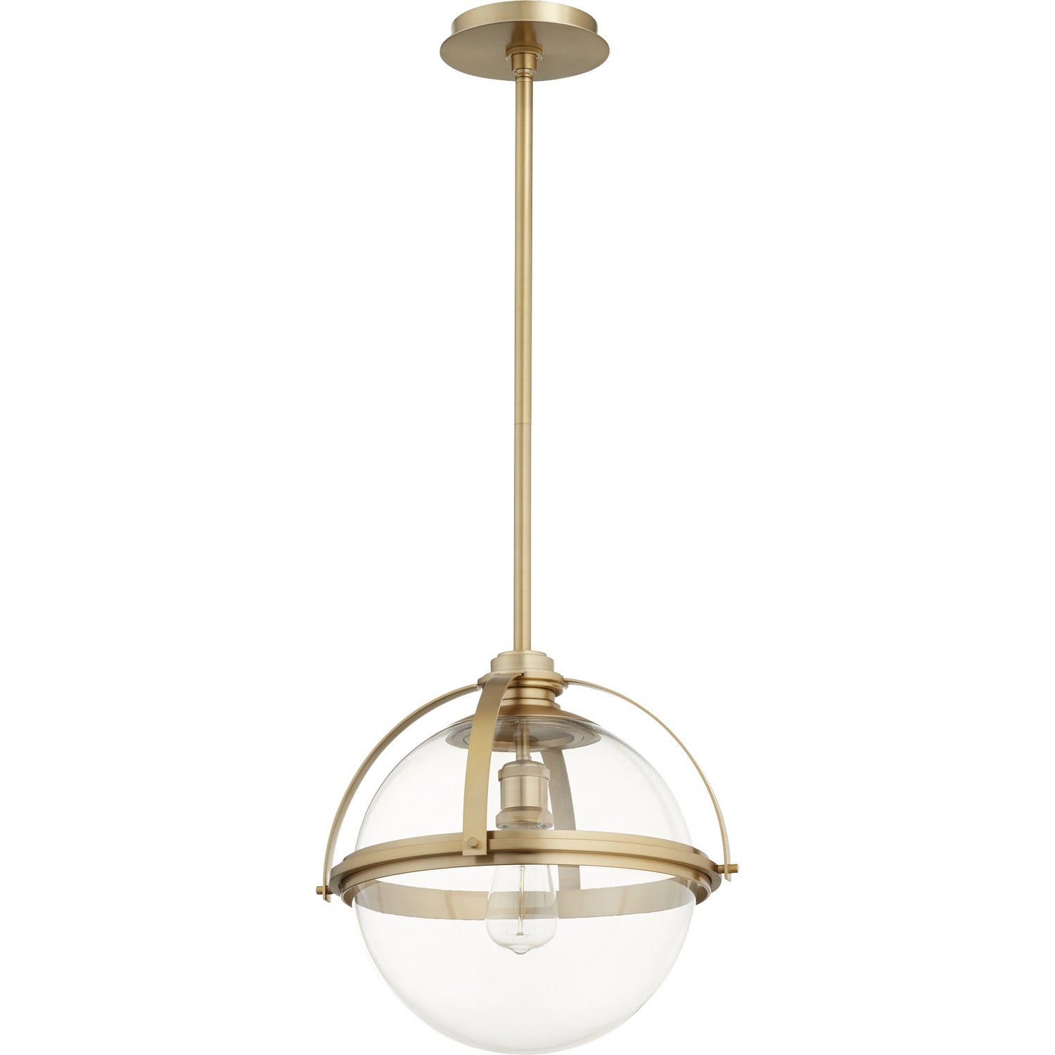 Quorum - 88-15-80 - One Light Pendant - Meridian Globe Pendants - Aged Brass