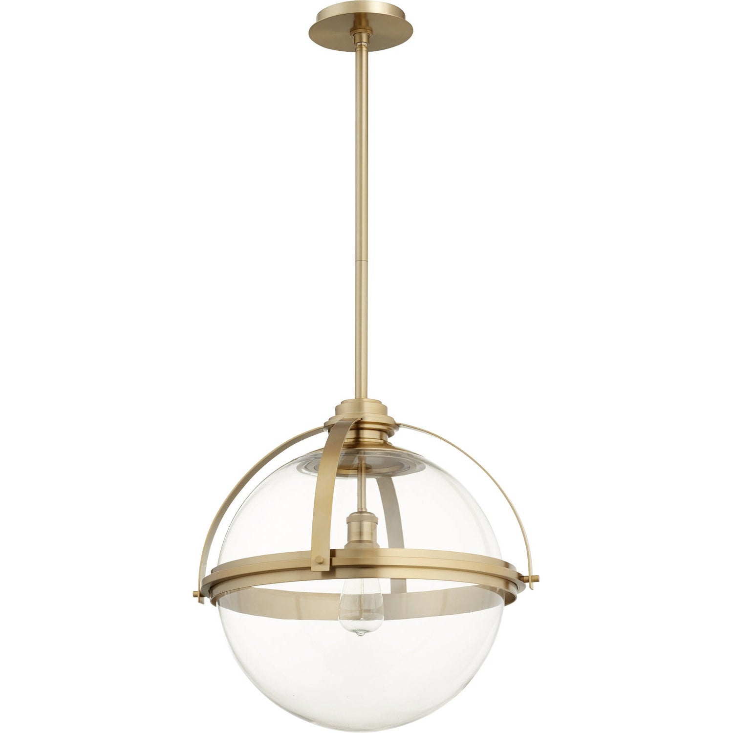 Quorum - 88-20-80 - One Light Pendant - Meridian Globe Pendants - Aged Brass