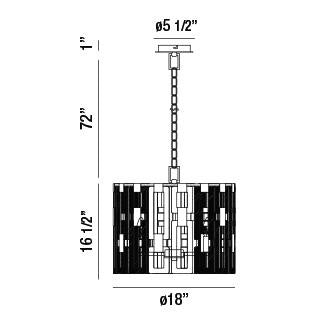 Eurofase - 33744-018 - Four Light Chandelier - Viviana - Chrome