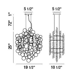 Eurofase - 34030-011 - Seven Light Chandelier - Trento - Chrome
