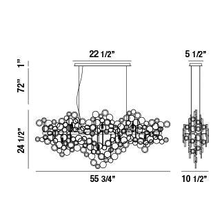 Eurofase - 34032-015 - 15 Light Chandelier - Trento - Chrome