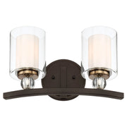 Minka-Lavery - 3072-416 - Two Light Bath - Studio 5 - Painted Bronze W/Natural Brush