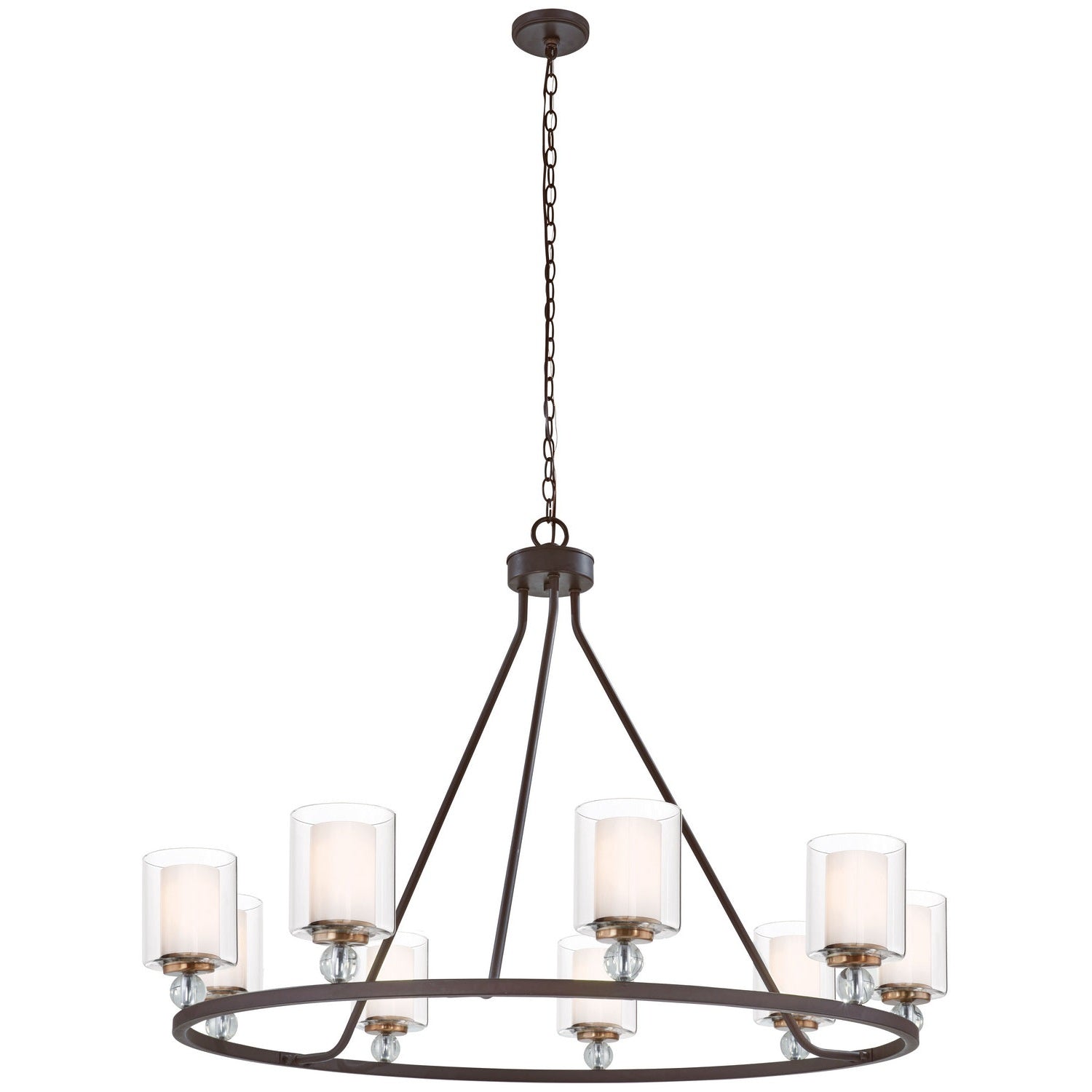 Minka-Lavery - 3087-416 - Nine Light Chandelier - Studio 5 - Painted Bronze W/Natural Brush